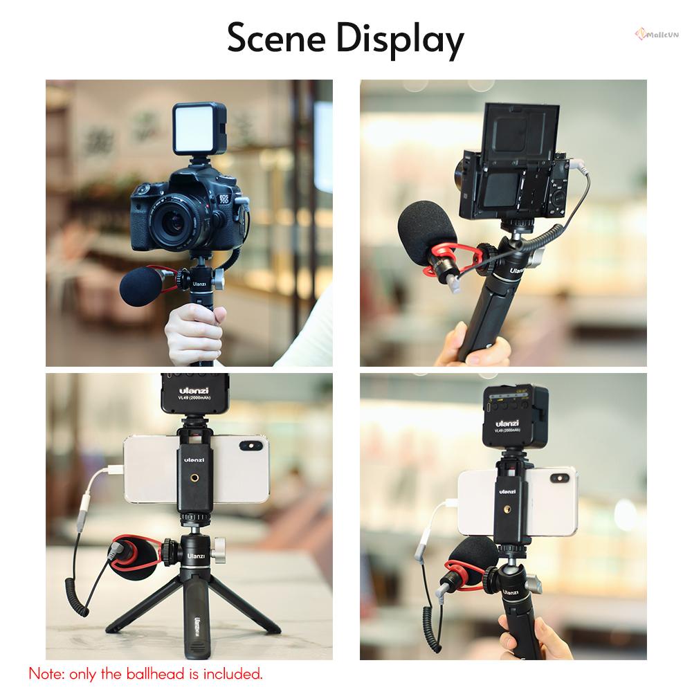 Đầu Bi Kim Loại Mini Ulanzi U-60 Mở Rộng Xoay 360 Độ Gắn Micro Toàn Cảnh