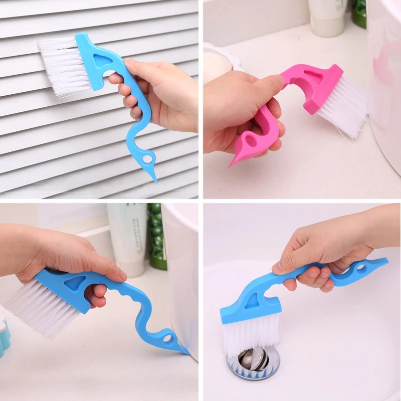 Bàn chải làm sạch toàn diện góc rãnh và kẽ hở cửa sổ thiết kế dạng cong hình thiên nga tiện dụng cho nhà cửa