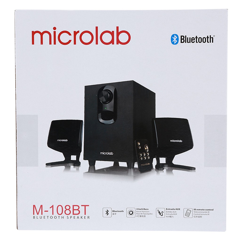 Loa Bluetooth 2.1 Microlab M108BT Hàng Chính Hãng - Bh 1 Năm | Loa Bluetooth