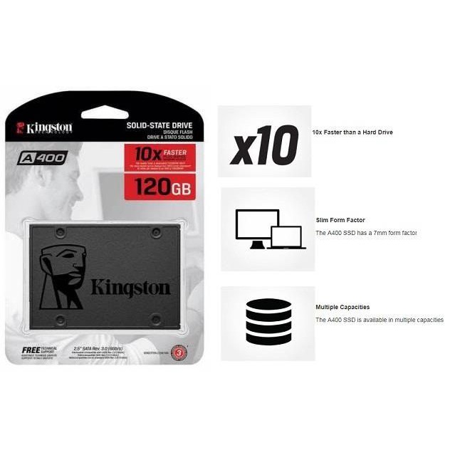 Ổ cứng SSD Kingston A400 120GB - 240GB - Vĩnh xuân phân phối chính thức | WebRaoVat - webraovat.net.vn