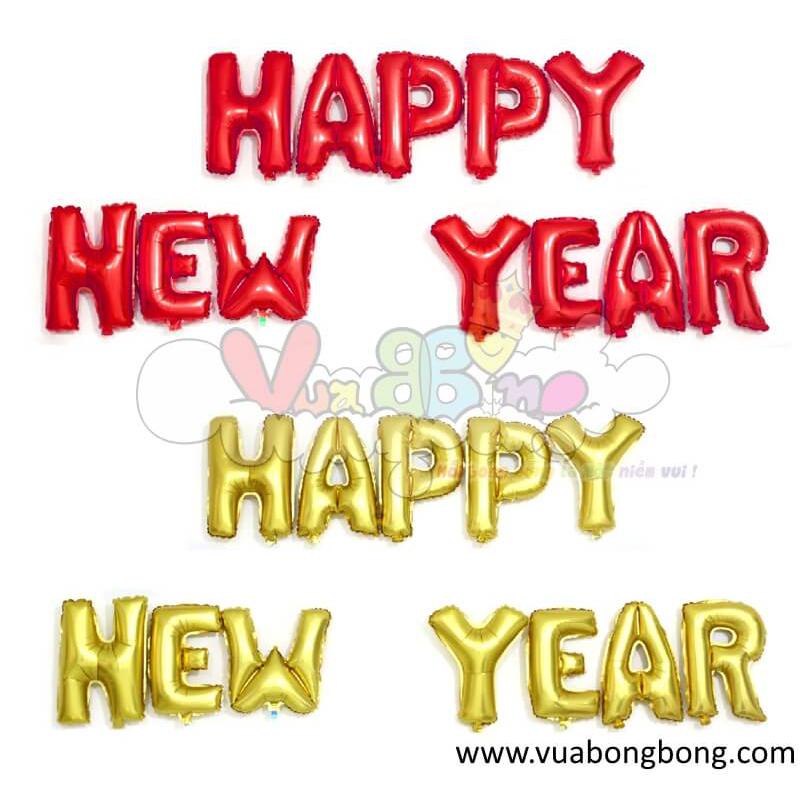 Bóng Nhôm Chữ Happy New Year cho năm mới