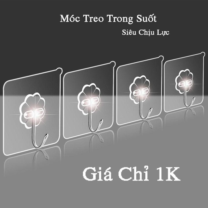 Yêu Thích - Bộ 20 móc dán tường chịu lực trong suốt siêu dính - Móc Treo - BaoRe.NET