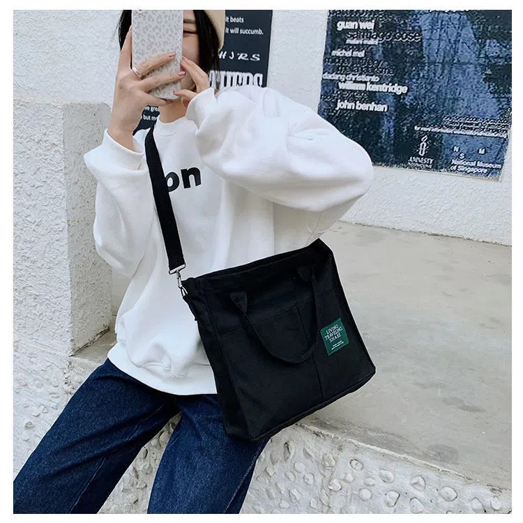 Túi Xách Vải canvas kj117 Sức Chứa Lớn Tiện Dụng Cho Nam Và Nữ