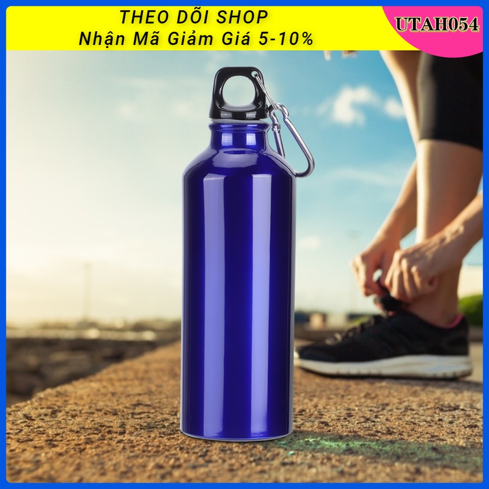 Hàng Sẵn Bình Nước Bằng Hợp Kim Nhôm Dung Tích 500-750ml Phong Cách Thể Thao cho tập thể dục Đi xe đạp Đi bộ leo núi Đi du lịch【Utah054】