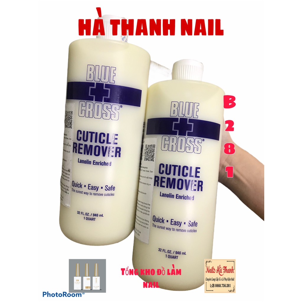 [ Hàng Chính Hãng ] Nước Làm Mềm Da Nail Blue Cross 946ml Không Ủ Nhập Khẩu Mỹ