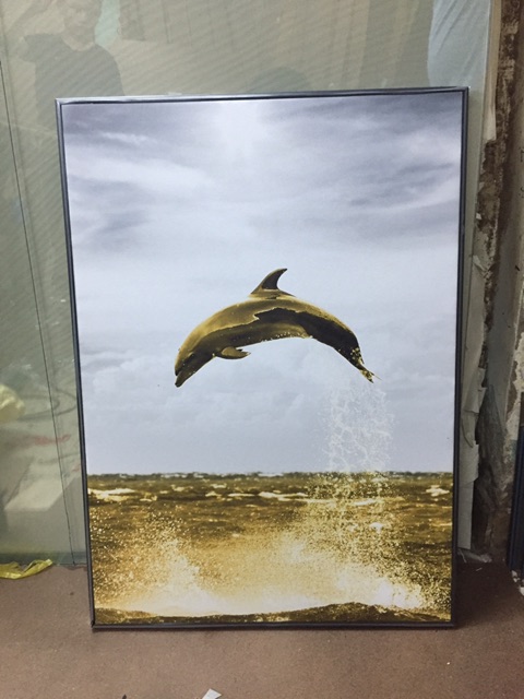 Bộ 3 tranh canvas cá vàng KT 40 x 60cm (đã đóng khung ) SR40-3