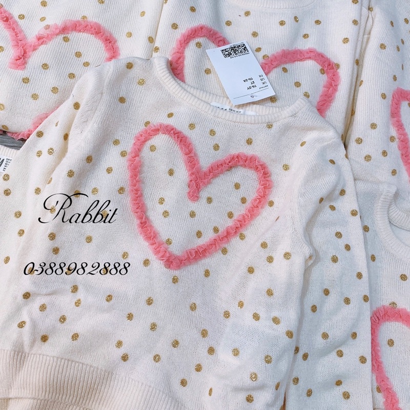 Áo len bé gái HM- HÀNG SALE KO ĐỔI TRẢ