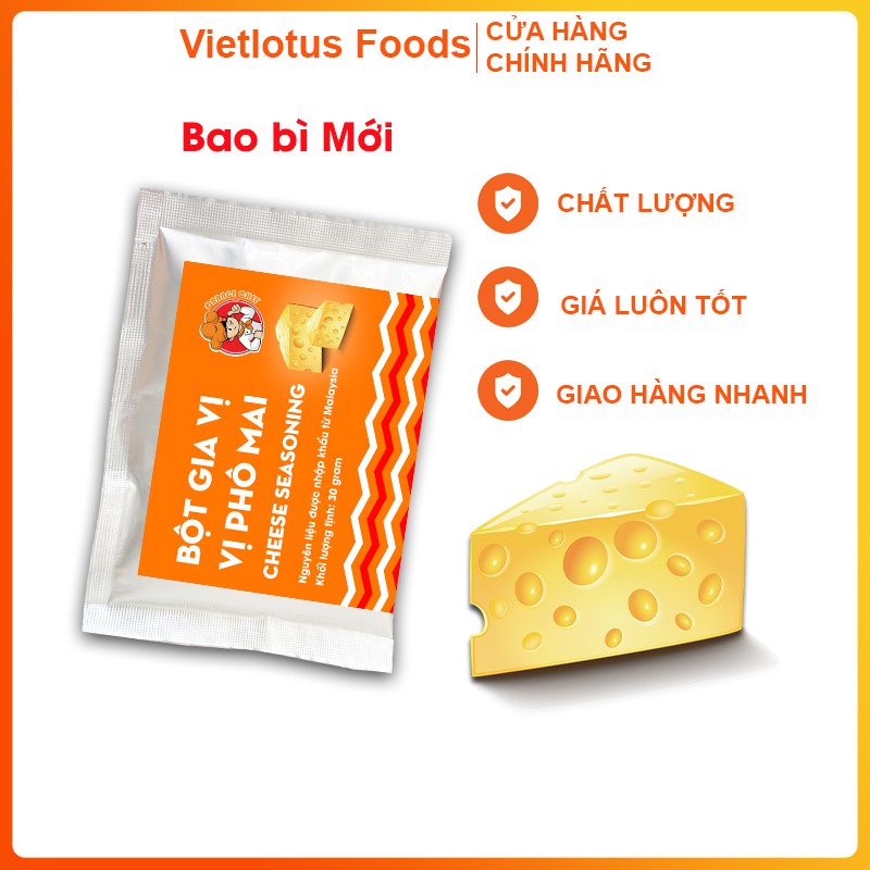 Bột phô mai cam lắc Malaysia Verozyme [Túi 30G] - Nhập khẩu chính hãng Malaysia thơm ngon hấp dẫn