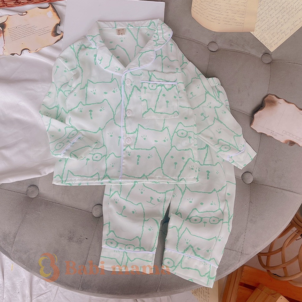 Bộ Đồ Ngủ Pijama Lụa Mango Dành Cho Bé Gái - BPN20