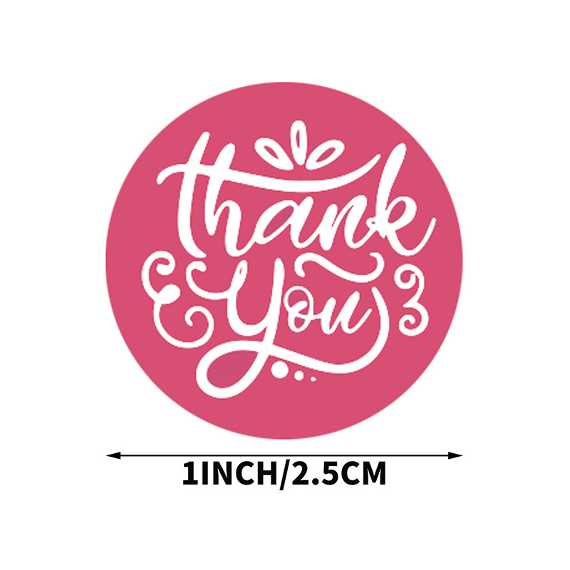 Set 500 Miếng Dán Tròn In Chữ Thank You Trang Trí