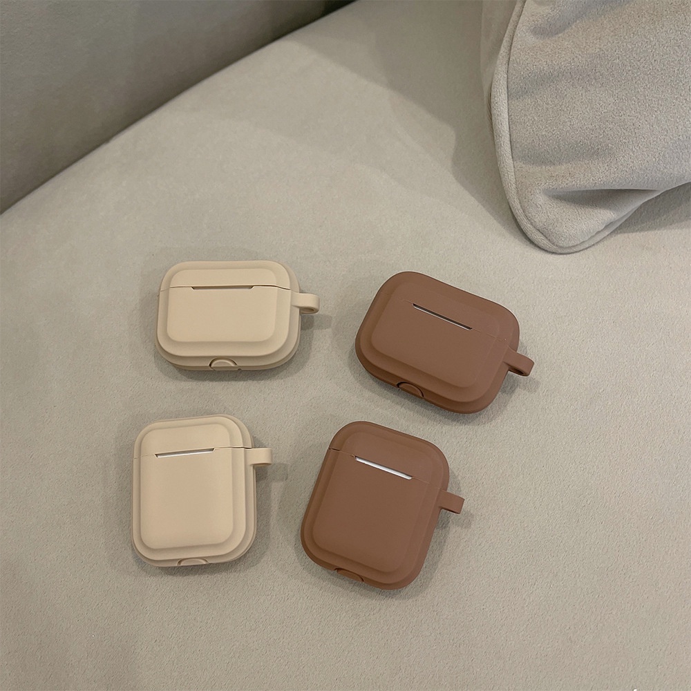 Vỏ bảo vệ hộp sạc tai nghe Airpods 1 2 3 Pro AirPods 3rd 2021 bằng TPU mềm hình cửa hàng Lilyrose đơn giản