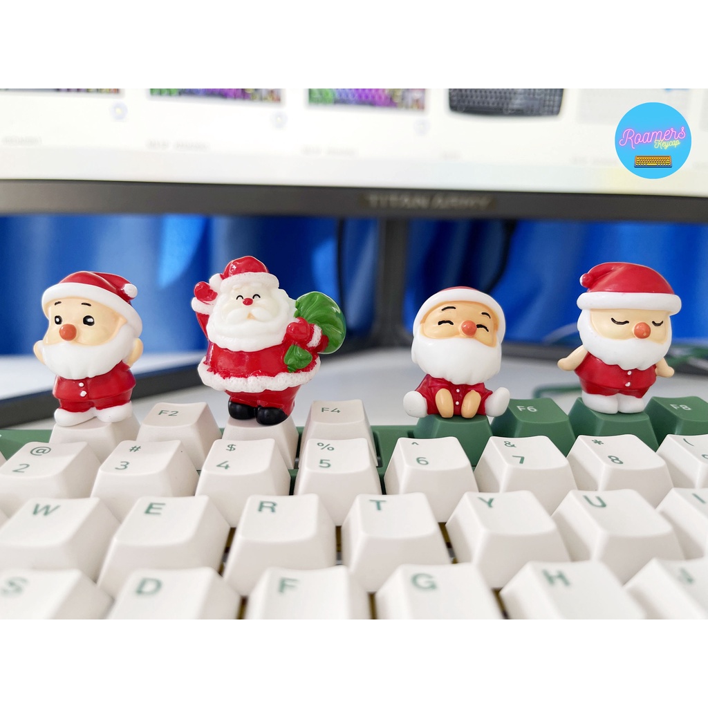 Keycap Merry Christmas giáng sinh Quà Tặng đáng yêu Phần 3 Phím Lẻ R4 PBT