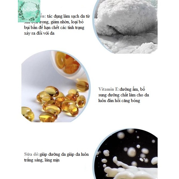 [Hàng mới về] Xà phòng tắm muối biển SEA SALT SOAP kết hợp tinh dầu trà xanh và sữa dê giảm mụn kiểm soát dầu nhờn | BigBuy360 - bigbuy360.vn