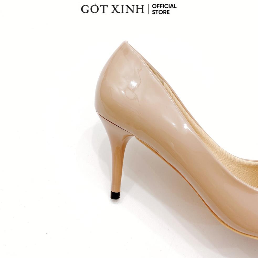 NEW Giày cao gót nữ 7cm 9cm GÓT XINH G16 da bóng đế nhọn . .