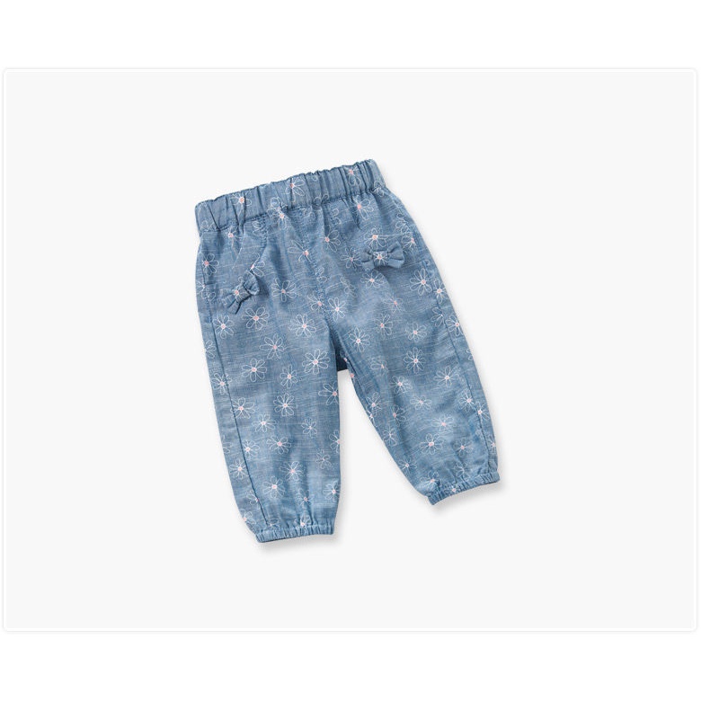 Quần Dài Vải Cotton Mỏng Thiết Kế Dễ Thương Cho Bé Gái