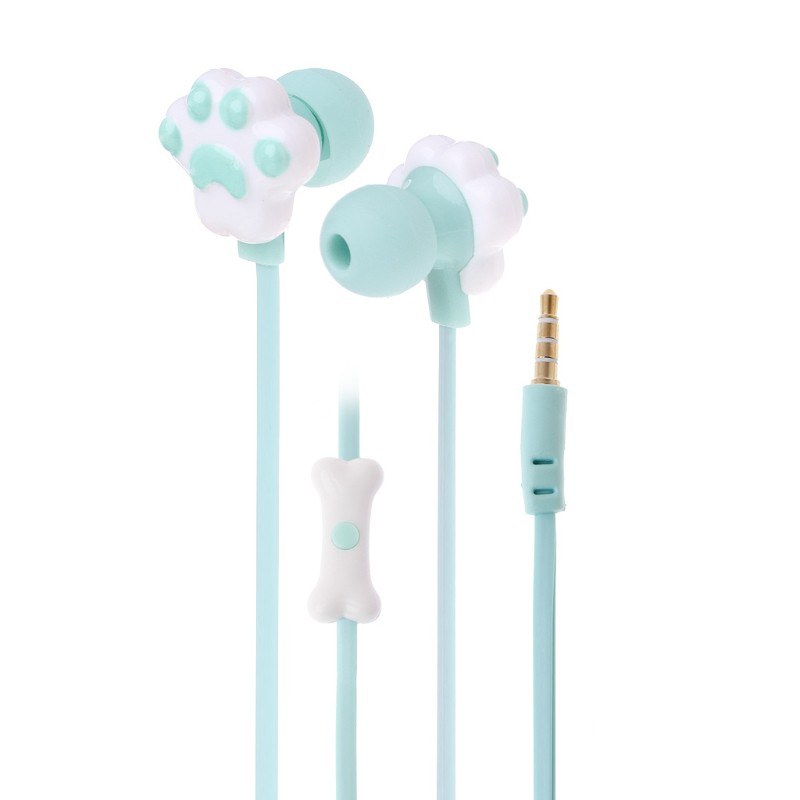 VIVI Cat paw cartoon in-ear headphones with storage box