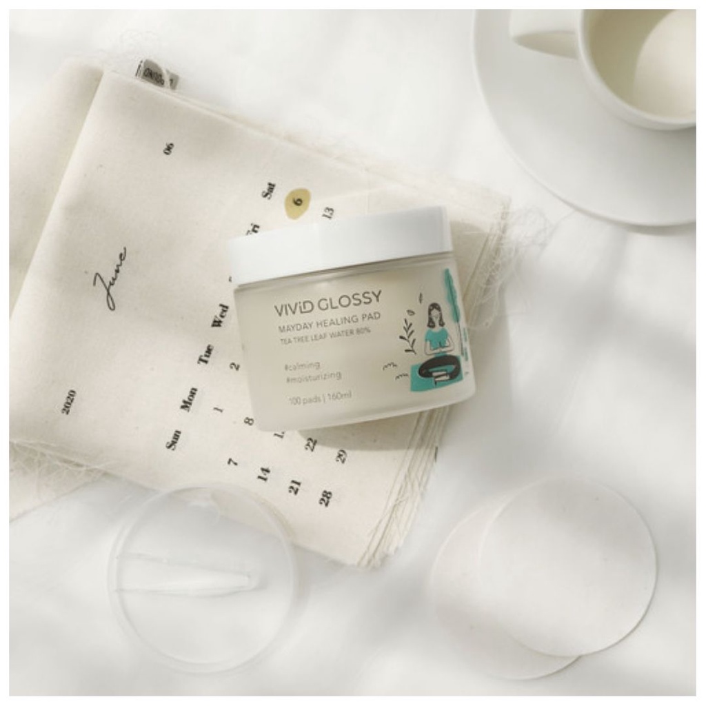 Hộp 100 Miếng Bông Tẩy VIVID GLOSSY DIY Facial Toner Pad 100pads (bông khô)
