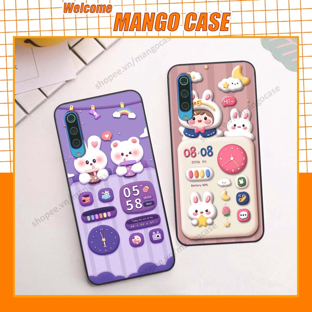 Ốp lưng Xiaomi Mi 9 SE hình gấu, thỏ, đồng hồ cute dễ thương