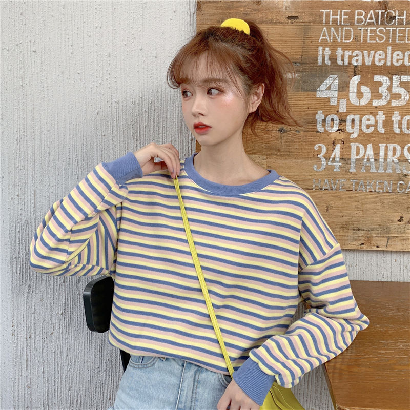 Áo thun tay dài phong cách Ulzzang thời trang Hàn Quốc dành cho bạn nữ