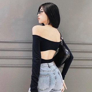 Áo bodysuit bẹt vai