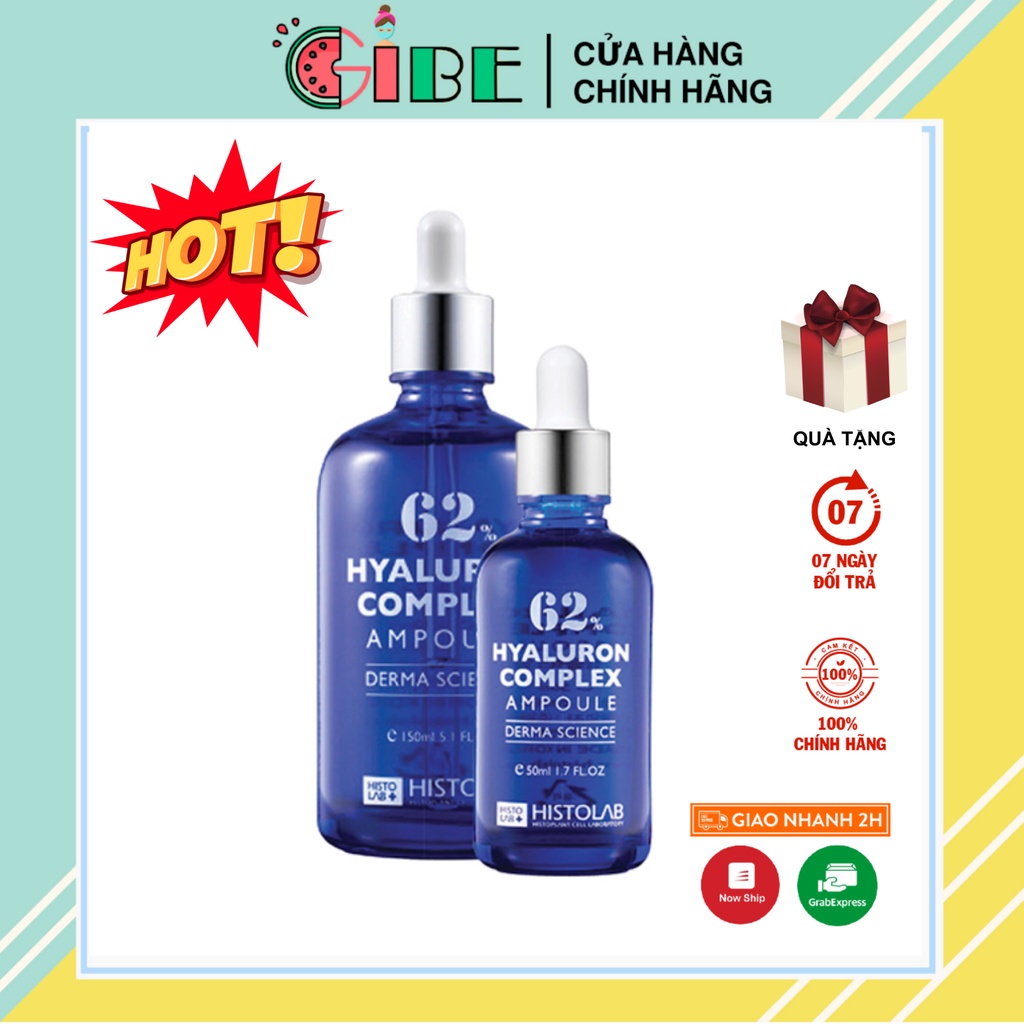 Tinh Chất HISTOLAB Cấp ẩm Hyaluron 62% Hyaluron Complex Ampoule 62% GIBE COSMETICS