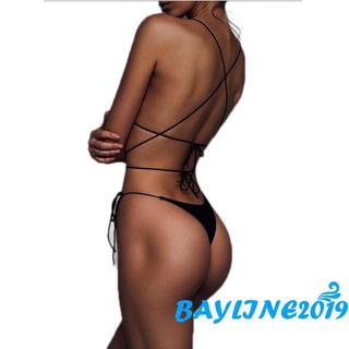 Bay-bộ đồ tắm 2 món dành cho nữ, Áo ngực quây Bikini có đệm đẩy lên + Quần áo bơi đi biển