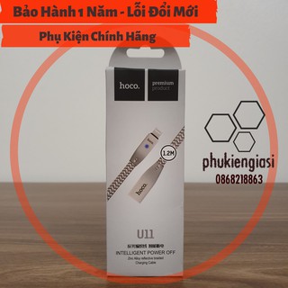 Cáp sạc tự ngắt, cáp sạc hoco u11 cho iphone ipad chống đứt