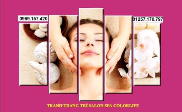 Bộ tranh ghép 5 tấm spa 80cm*120cm