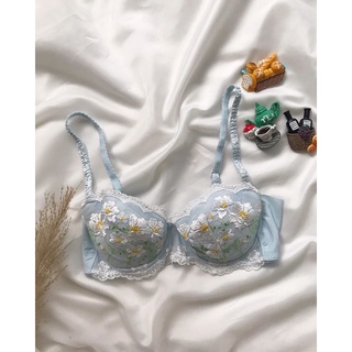 Áo ngực vintage xanh pastel 2hand