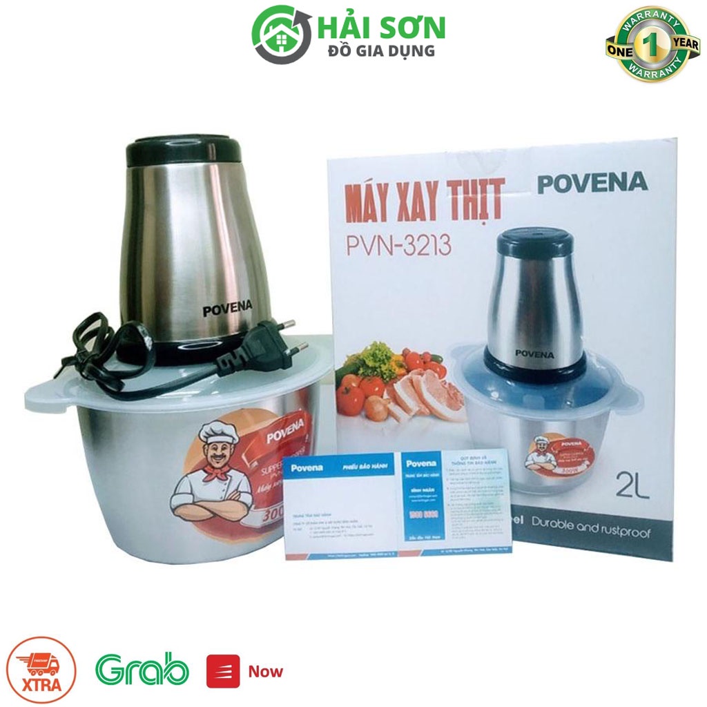 Máy xay thịt,máy xay đa năng 4 lưỡi dao dung tích 2L 300W PVN-3213