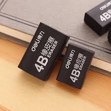 Tẩy Gôm Mềm 4B Đen Hàn Quốc Jumbo Eraser | Tẩy Gôm 4B Vàng Gingko