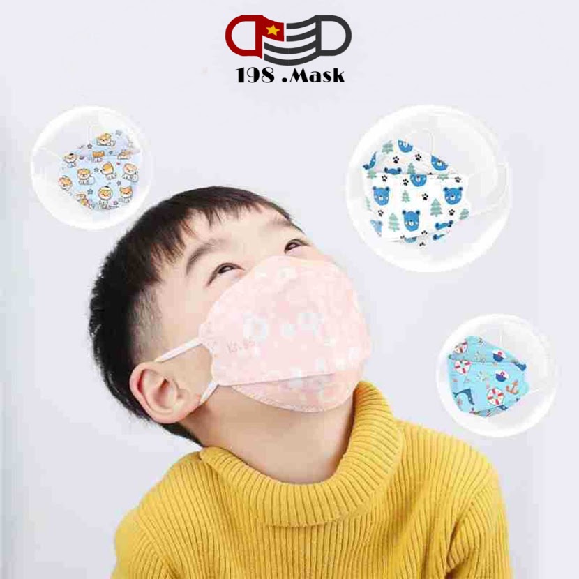 [ COMBO 50C ] Khẩu Trang Trẻ Em KF94 4D UNIMASK Họa Tiết Chất Lượng Cao Hàng Công Ty Chính Hãng