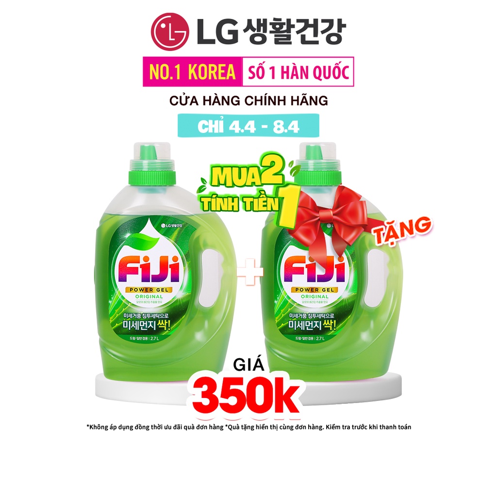 Nước giặt FIJI Power Gel Original làm sạch vượt trội, hương truyền thống 2.7L