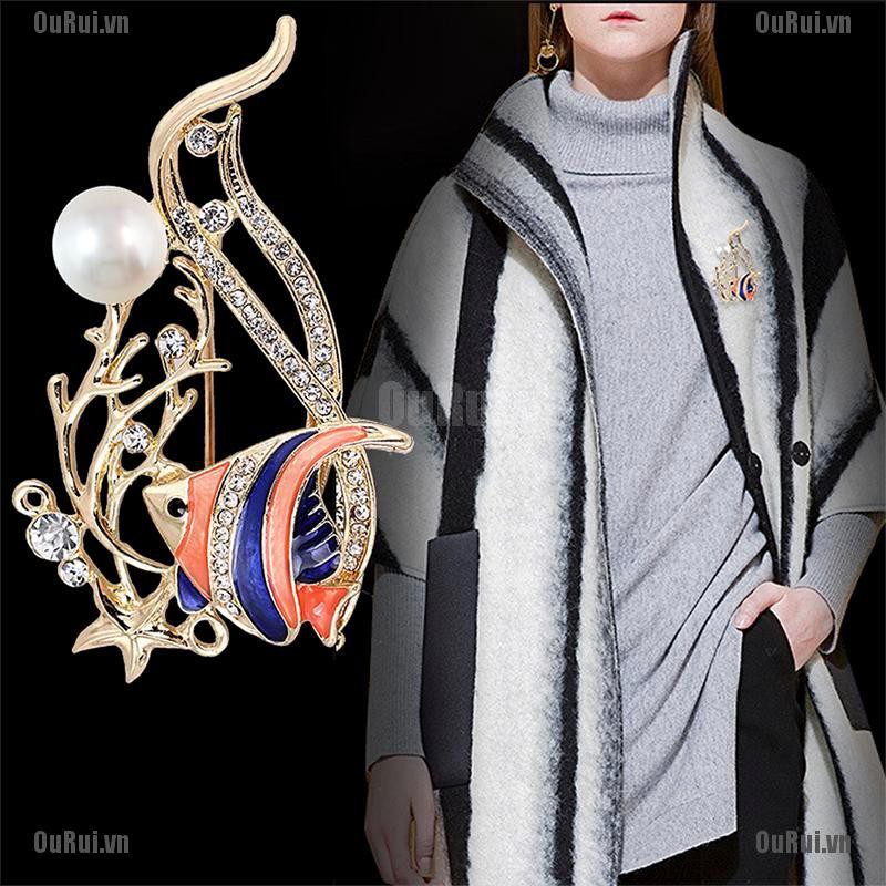Ghim Cài Áo Hình Cá Sang Trọng