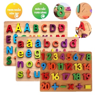 Bảng gỗ nổi chữ cái Tiếng Việt Và Số cho bé