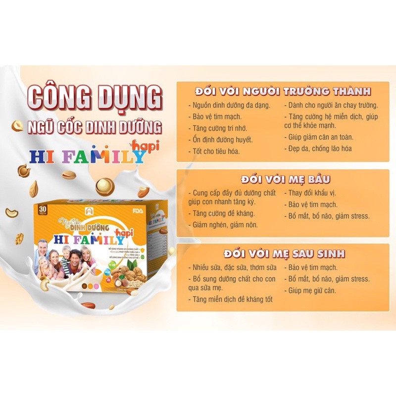 Ngũ Cốc Dinh Dưỡng Cho Mẹ Bầu và Sau Sinh Hi FAMILY- Giúp Sữa Đặc Hơn Dinh Dưỡng Nhiều Hơn, Mẹ ăn Vô Con, Bé Hấp Thu Tốt