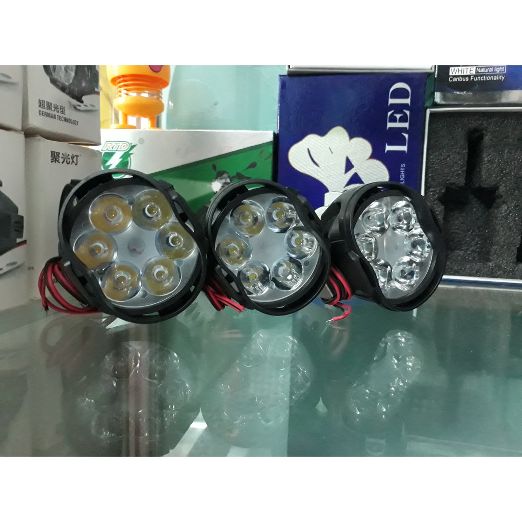 ĐÈN TRỢ SÁNG XE MÁY - XE ĐẠP ĐIỆN BÓNG 6LED