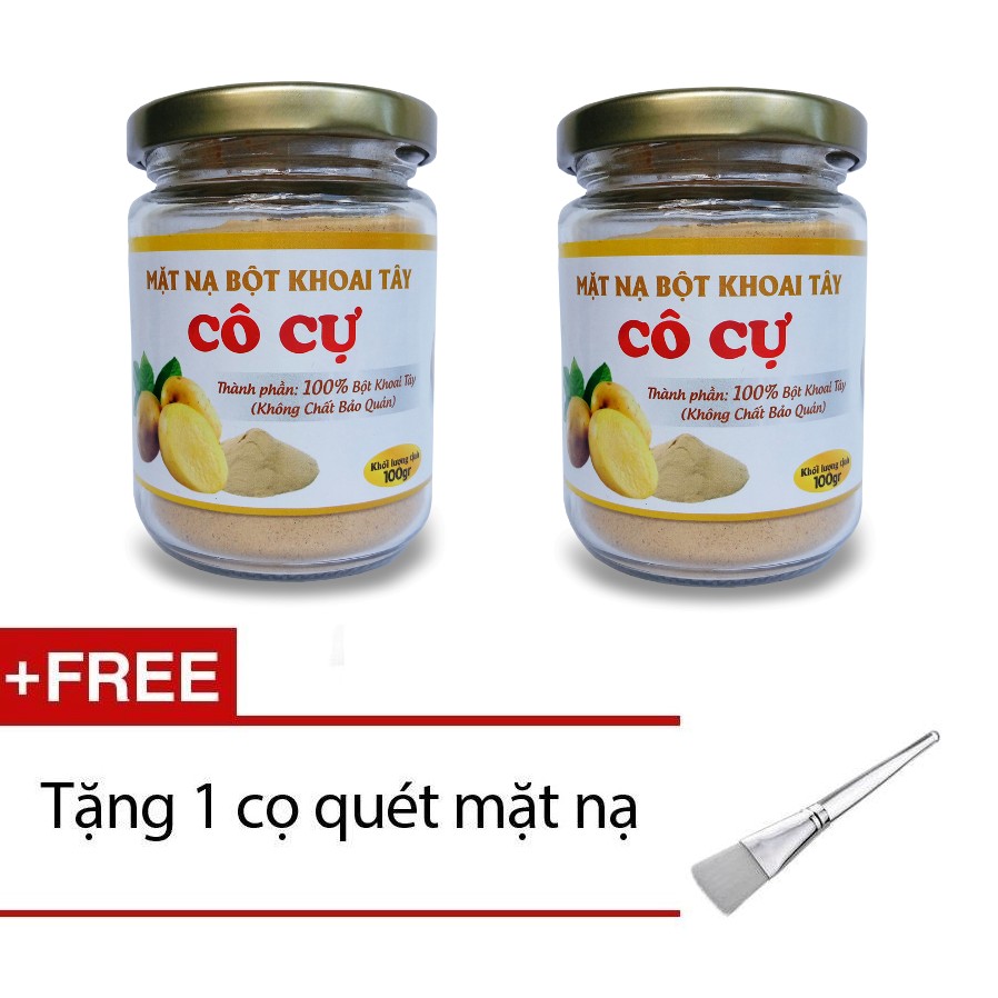 Bột Khoai Tây Cô Cự 100g + Tặng Cọ Quét Mặt Nạ