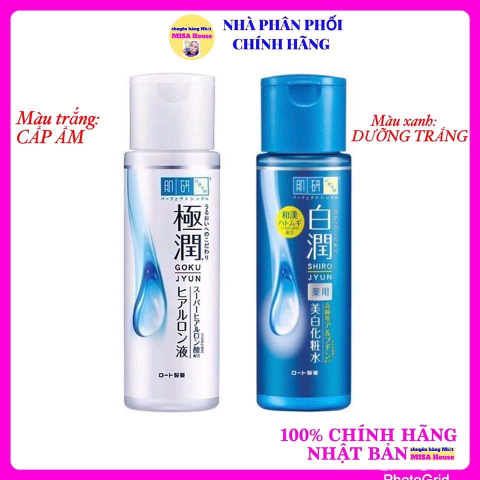 Nước Hoa Hồng Hada labo Nhật Bản Lotion Goku Shiro Jyun 170ml Giữ Ẩm Lâu, Thấm Nhanh Không Kích Ứng Da