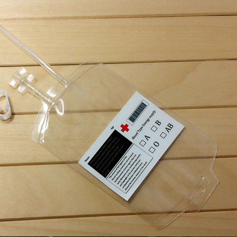 Túi máu 300ML bằng nhựa PVC trang trí Halloween