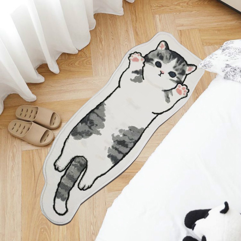 Tấm Thảm Lông Dày Mềm Hình Chân Mèo Cho Phòng Ngủ