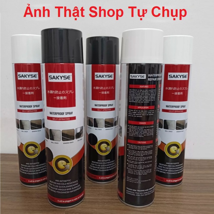 Chai Xịt Chống Thấm Chính Hãng Sakyse Loại 720ml, Chống Dột Mái Nhà, Chống Ngấm Trần - Chống Dò Nước Nhà Vệ Sinh