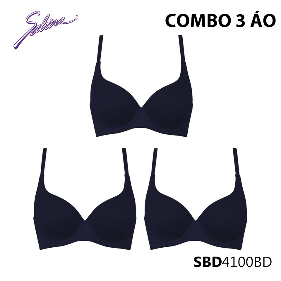 Combo 3 Áo Lót Mút Mỏng Bản Dây Áo Lớn Phù Hợp Người Ngực To Màu Trơn Perfect Bra by Sabina SBD4100