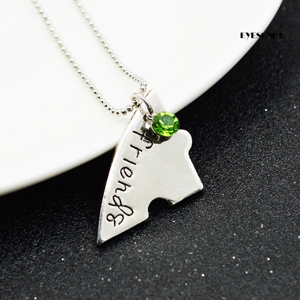 Set 4 vòng cổ Mặt Trái Tim Đính Đá Khắc Chữ Best Friend Forever And Ever Bff