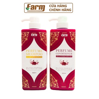 Combo dầu gội & kem xả nước hoa farm
