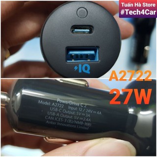 Sạc Xe Hơi Anker PowerDrive+ 24W QC 3.0