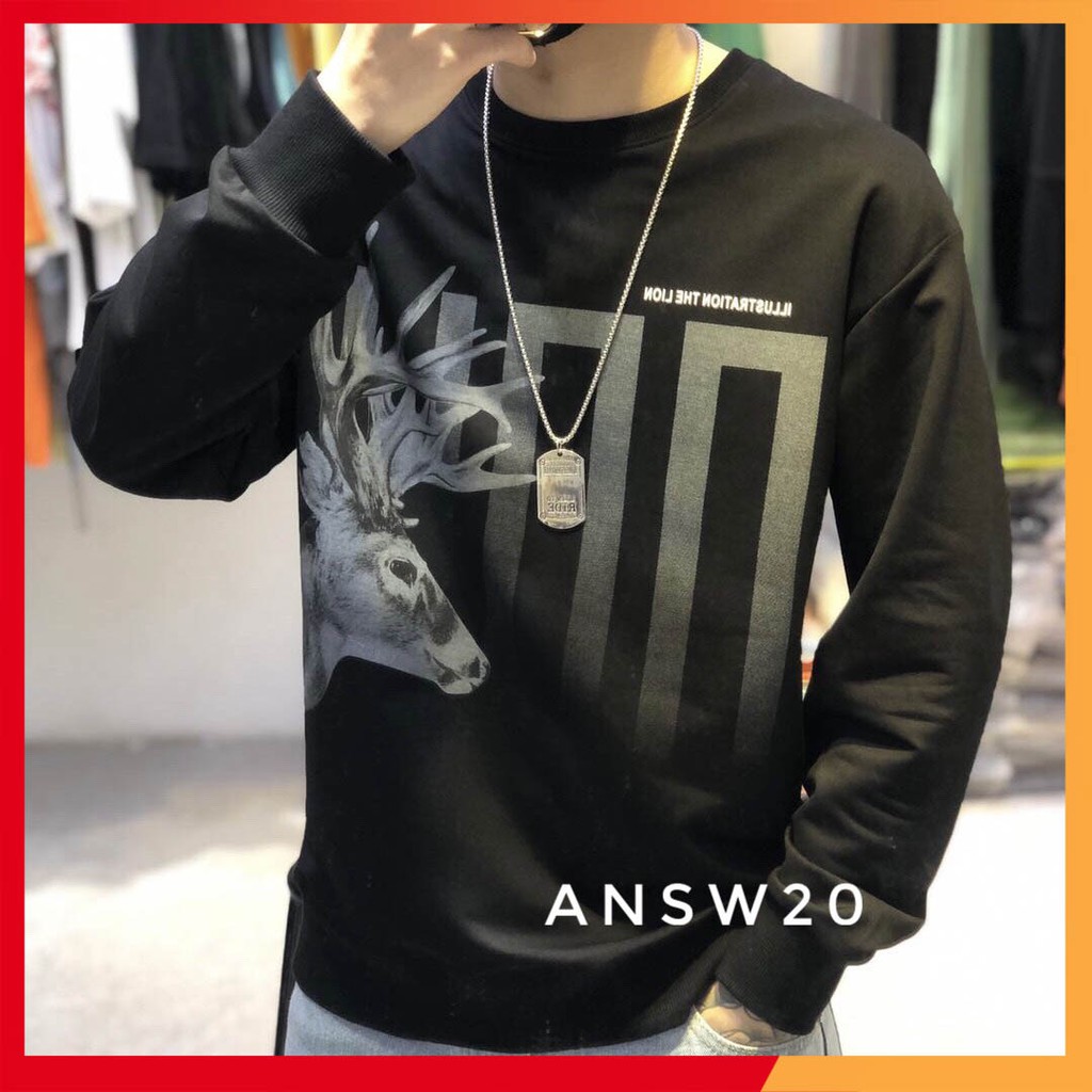 Áo sweater thun nỉ dài tay nam ANSW20 | BigBuy360 - bigbuy360.vn