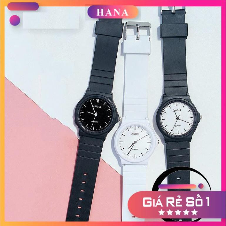 Đồng hồ thời trang nữ Jingis dây cao su trẻ trung đẹp ZO84
