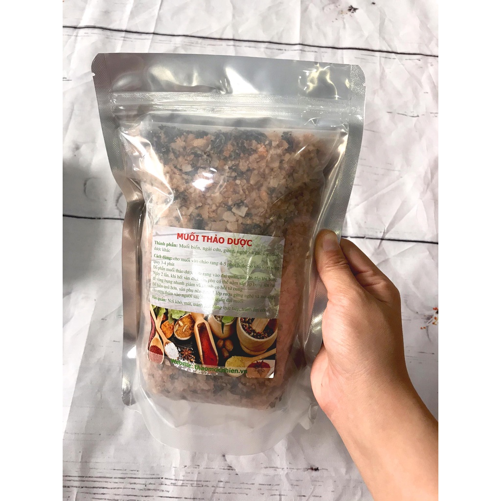 Muối chườm bụng cho mẹ sau sinh-TẶNG KÈ ĐAI QUẤN MUỐI