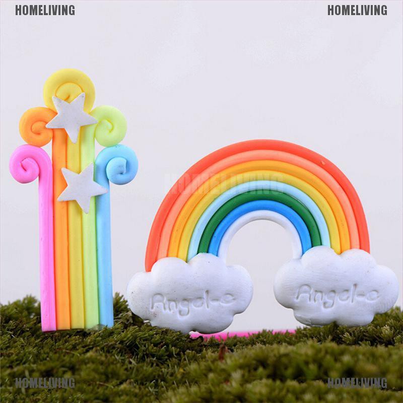 Bộ 4 Tượng Cầu Vồng Mini Trang Trí Tiểu Cảnh